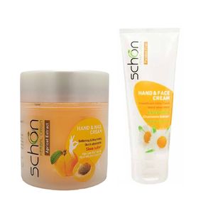 کرم دست و ناخن شون مدل apricot extract حجم 150 میلی لیتر به همراه کرم دست و صورت حجم 75 میلی لیتر